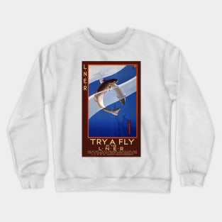 Try a fly by the L.N.E.R. UK Vintage Poster Crewneck Sweatshirt